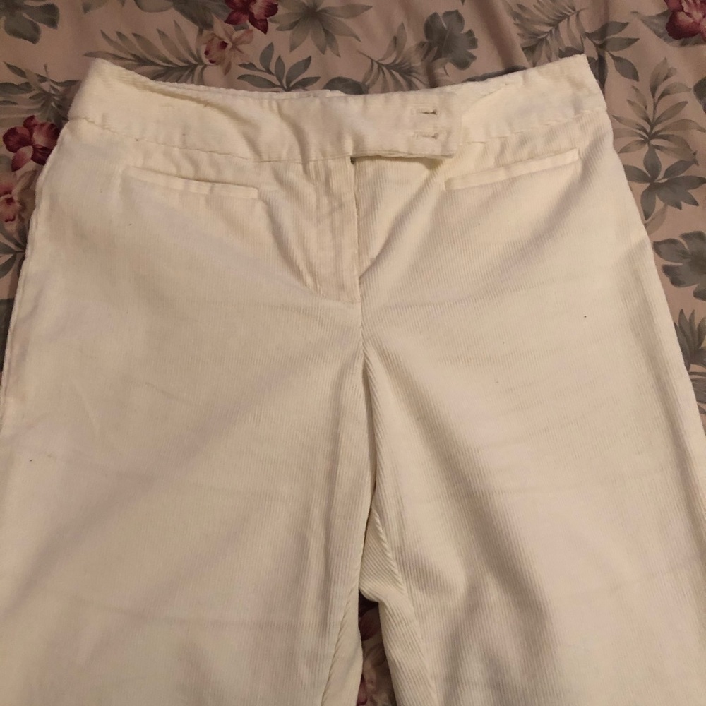 Cream corduroy pants straight leg